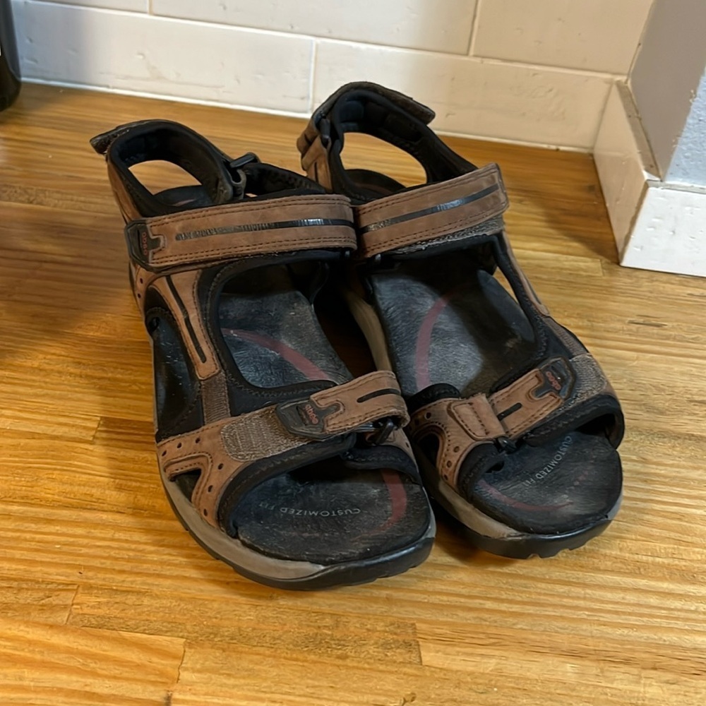 Abeo Men's Cayucos Sport Sandals Brown Size 11 Bio System Ortholite